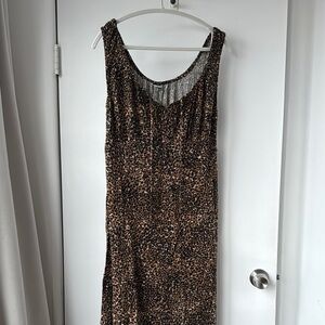 Leopard Print Sleeveless Dress